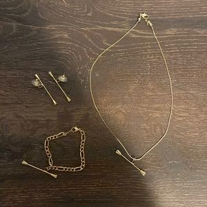 Baton twirling jewelry set earrings bracelet & necklace